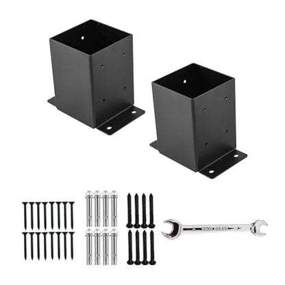 4"x4" Post Base 2PCS,Post Brackets(Inner Size 3.6"x3.6") - size: 4''X4''