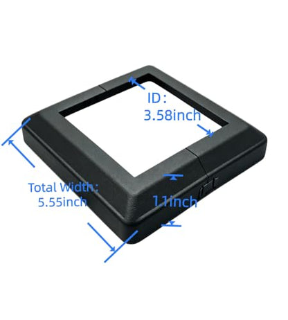 Aluminum 4x4 Post Base Cover, 4 Pack Split Black Skirt Trim Fits 3.5" Posts - color: black 4-pack 3.5-inch
