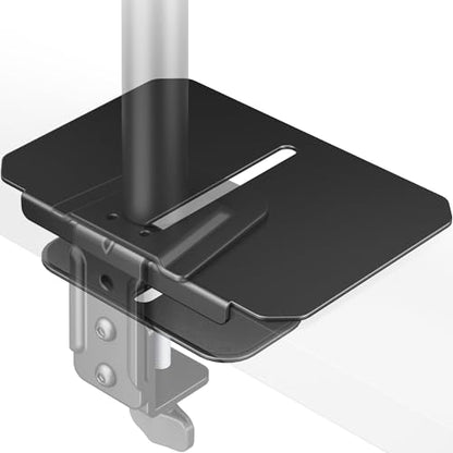 monTEK Adjustable Steel Monitor Mount Reinforcement Plate, Desk Stabilizer