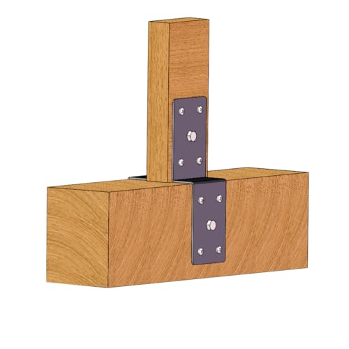 4 PCS Heavy Duty Steel Z Brackets Post to Beam Support,Wood Shelves Fixing Lumber Connector Pergola Hardware Brackets,Thickness 3mm (Z Brackets (5.1x5.1x3.2)) - size: Z Brackets (5.1x5.1x3.2")