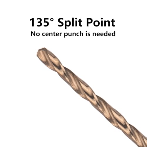 1/8 in. x 6 in. Cobalt Aircraft Extension Drill Bits Set(5PCS), M35 High Speed Steel Drill Bit Extra Long Deep Hole Drilling for Stainless Steel, Plastic and Wood - size: 1/8"x6"(5PCS)