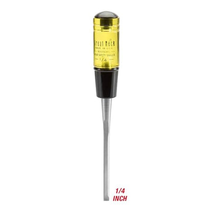 GreatNeck 1/4 in Wood Chisel for Carpentry and Joinery, 5 Inch Blade, High Carbon Steel, Steel Cap Acetate Handle, Made in USA Woodworking Tools - size: 1/4-Inch