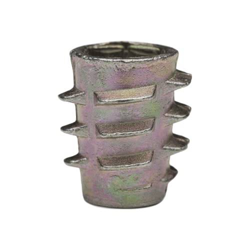 E-Z LOK Knife Thread Insert for Soft Wood, Hex Flush, 0.25-20, 100 ct - size: 1/4"-20 Internal Threads, 0.512"