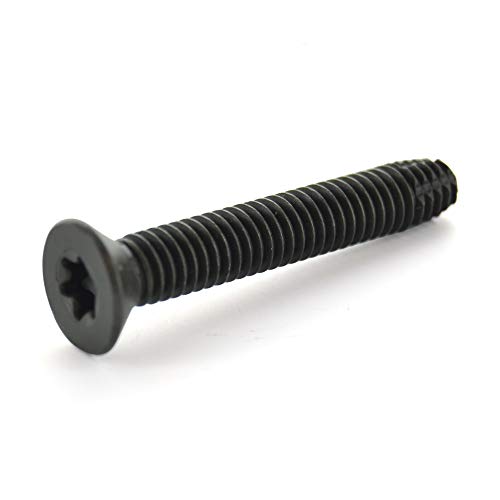5/16-18 x 1 1/2 Flat Head Floorboard Thread Cutting Screws (100 pcs), Type F, (Star - Six Lobe Drive), Black Phosphate Finish, Countersunk, T-40 Drive (Carton: 100pcs) Alloy Steel