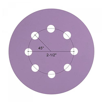 uxcell 10Pcs 5-Inch Purple Sanding Discs 800 Grits 8 Hole Hook and Loop Professional Aluminum Oxide Sand Paper Wet Dry Polish for Wood Metal Paint Finish - style: 800 Grit