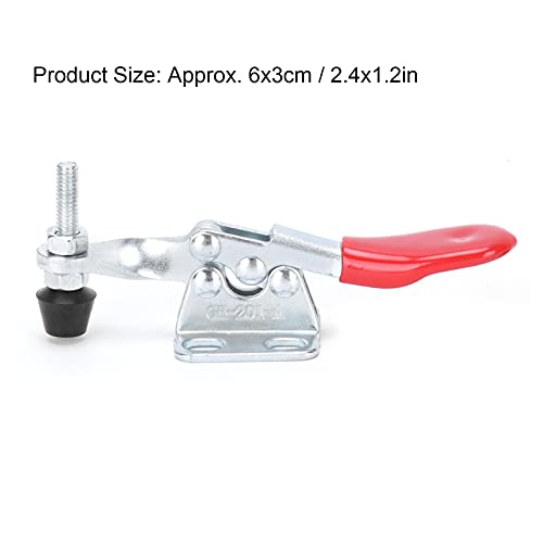 Toggle Clamp Fixture, 2Set Hold Down LD GH‑201‑A Clamping Quick LDGH 201AHand Clamps, Clamp, Hand Tools 30kg Holding Capacity GH201A Nonslip Red Tools, Horizontal with Acity for
