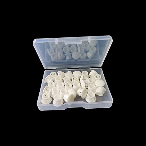 30 Pcs White Hole Plugs 8mm (5/16") Plastic Hole Plugs, Plastic Plug - size: 8mm (5/16")