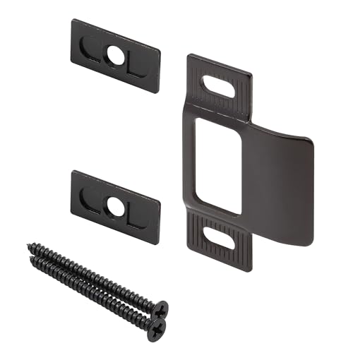 Prime-Line U 94867 2-3/4 in. x 2-1/8 in. Adjustable Strike, Three Piece, Bronze (1 Set) - color: Bronze