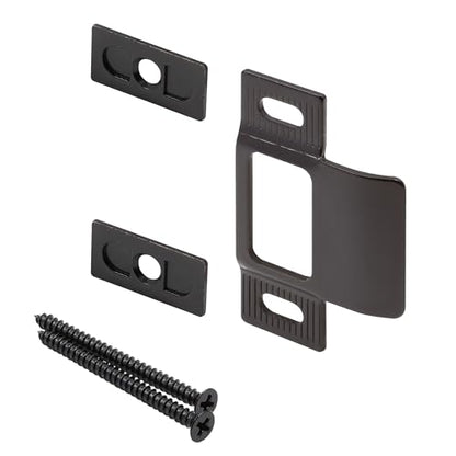 Prime-Line U 94867 2-3/4 in. x 2-1/8 in. Adjustable Strike, Three Piece, Bronze (1 Set) - color: Bronze