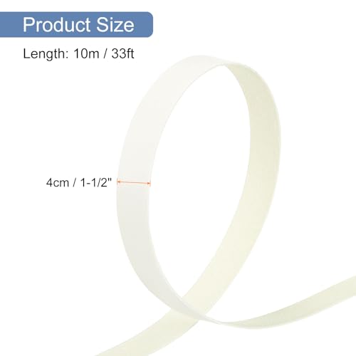 uxcell PVC Edge Banding 1 1/2 Inch x 33ft Self-Adhesive Veneer Trim - color: Warm White Plane, size: 1 1/2 inch x 33ft