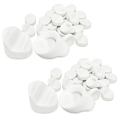 50 Pcs Door Screw Hole Plugs Screw Hole Covers 5/16 x 1/4 White