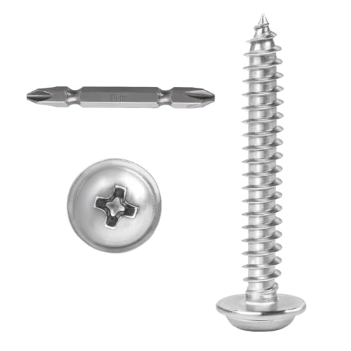 #10x1-3/8 Phillips Modified Truss Head Wood Screws 100pcs ZGLS-04 - size: #10 x 1-3/8"