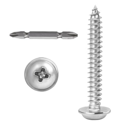 #10x1-3/8 Phillips Modified Truss Head Wood Screws 100pcs ZGLS-04 - size: #10 x 1-3/8"