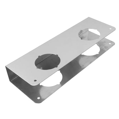 Semetall Door Guard Reinforcer 5-1/2" Door Hole 2-3/8" Backset Silver - color: Silver