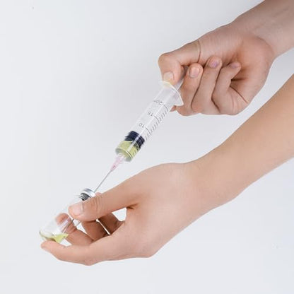 20ml Glue Applicator Syringes with 18G 4 Inch Blunt Tip Long Needle and Cap - size: 20ml