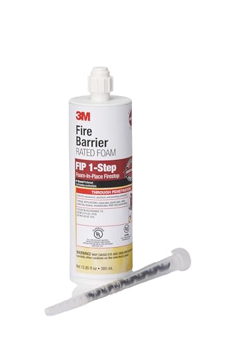 3M Fire Barrier Rated Foam FIP 1-Step, Maroon, 12.85 Fl Oz Cartridge