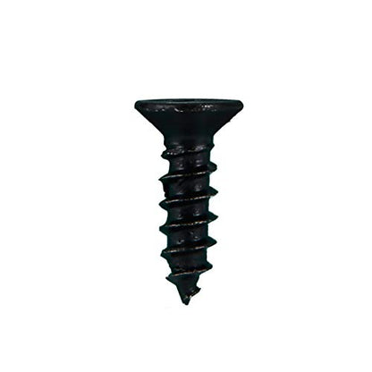 100 PCS #4 X 1/2 inch Stainless Steel 18-8 (A2) Wood Screws, Black Coated Flat Head Phillips Full Threaded 0.47" Length Small Screw by TPOHH - size: #4 X 1/2 inch