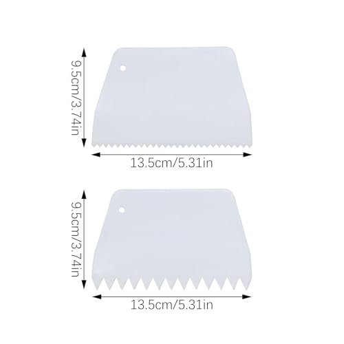 8 Pcs Adhesive Spreader Plastic Trowel Notched Glue Spreader 0.2" 0.4" Tooth Hardwood Flooring Spreader Plastic Notch Trowel