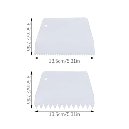 8 Pcs Adhesive Spreader Plastic Trowel Notched Glue Spreader 0.2" 0.4" Tooth Hardwood Flooring Spreader Plastic Notch Trowel