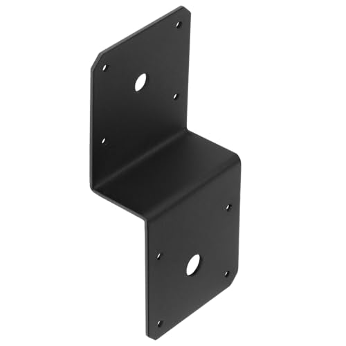 6 PCS Black Deck Joist Tie,Z Bracket Fits 4x4 Post to 2x4 Beam