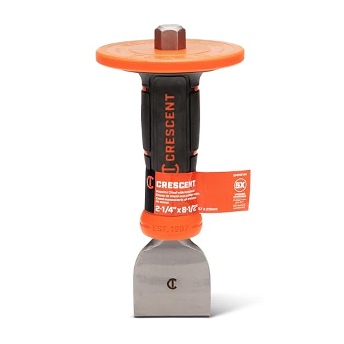 Crescent 2-1/4" x 8-1/2" Masonry Chisel with Handguard - CMCH214H - style: Masonry