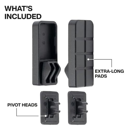 Klein Tools 47560 Speed-Klamp Long Pad and Pivot, 300-Pound, 2-Pack Replacements, Non-Marring Clamp Pads, Durable Grip Protection for Woodworking and Metal Projects - size: 300 lb Long Pad & Pivot