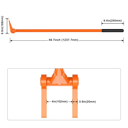 Insaga 110 Degree Pallet Buster, 3mm Steel Deck Board Removal Tool - color: 48''-110°Angle