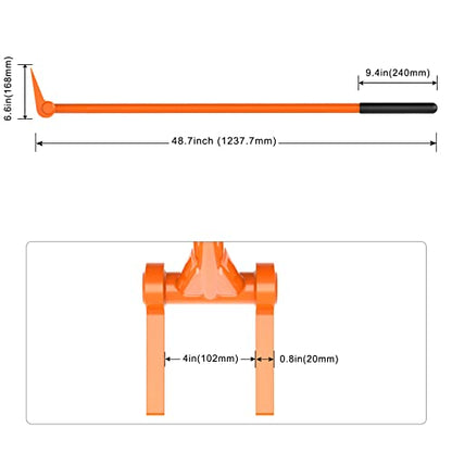 Insaga 110 Degree Pallet Buster, 3mm Steel Deck Board Removal Tool - color: 48''-110°Angle