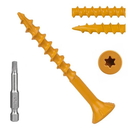 Deck Screws 1-1/2 Inch, Wood Screws #8×1-1/2", 300 Pcs, Tan - size: #8×1-1/2"
