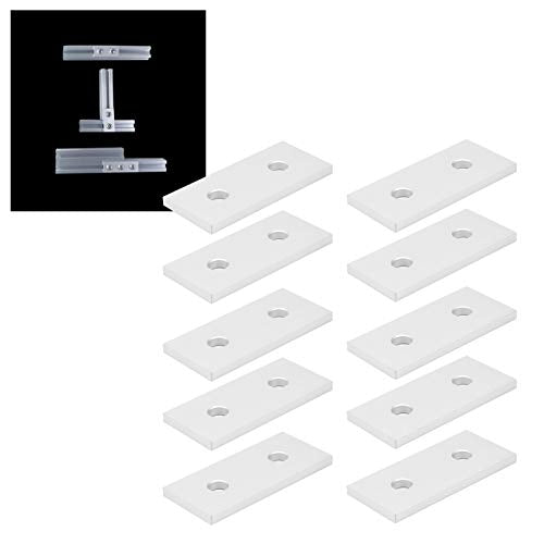 10Pcs Joining Plate Aluminum Flat Connecting Reinforcement Vertical Connection Tool Flat Straight Corner Brace Plates(4040)