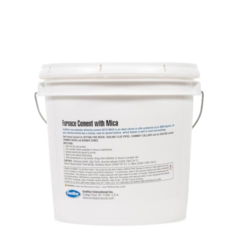 Furnace Cement 2 gal RTU Gray Refractory & Retort, 3000F High Temp - size: A5). 2 Gallon