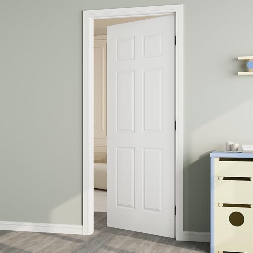 Interior Door,6-Panel Molded Solid Doors,Bedroom Door,32x80 Door - size: 32" x 80"