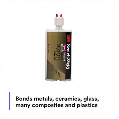 3M Scotch-Weld Epoxy Adhesive DP420, Black, 200 mL (6.76 fl oz) Duo-Pak - size: 200 ml