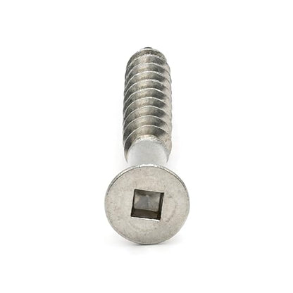 Stainless Steel Deck Screws, #6 x 2 inch, Square Drive, Type 17 Tip, 18-8 Grade, 100 Pack w/Bit Included