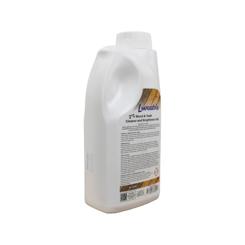 EcoDecors Loveable 2-Pack Teak Cleaner & Brightener Gel, 1L - style: 2 in 1 Teak Cleaner & Brightener Gel - 2 Pack