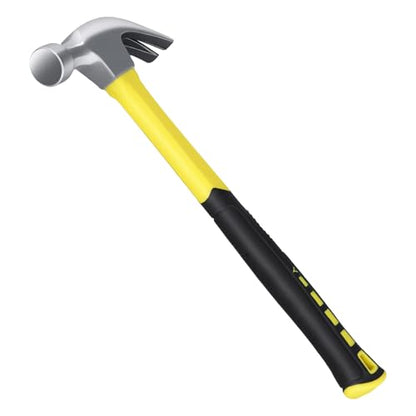 SOUJAP 4 PCS 8 oz Claw Hammer, 10.8 x 4.1 inch Carbon Steel Nail Framing Hammer with Non Slip Handle for Repairing, Furniture Assemble