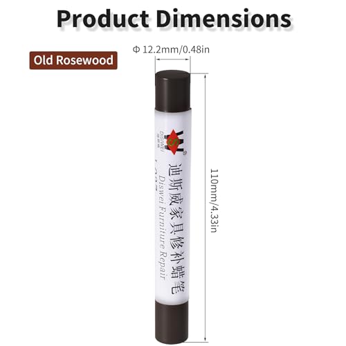 Wood Filler Sticks, Old Rosewood, Scratch Repair Crayons - color: Old Rosewood