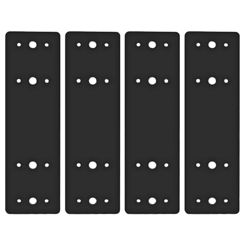 4pcs 3x10 Flat Black Mending Plate for Wood 4x4 6x6 Timber Bracket - size: I-10x3