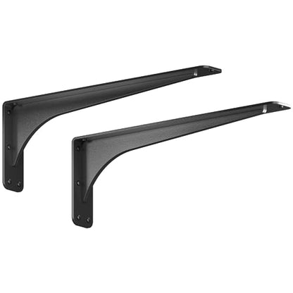 Starby Gladiator Series Solid Heavy Duty Welded 500 Lb Low Profile Granite Countertop Support Shelf Brackets Floating Shelf Discrete Slim 500 LB Capacity (2 Pack) (7" x 21" x 2.5") - size: 7" x 21" x 2.5"
