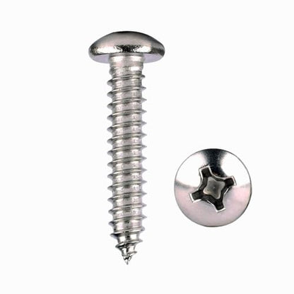 100Pcs #8 x 1/2" Phillips Pan Head Wood Screws 304 Stainless Steel 18-8 Self Tapping Screw - size: #8 x 1/2" (100pcs)