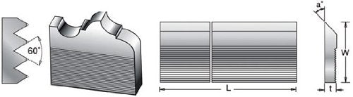 Amana Tool - CSK-110 Corrugated Back Moulder Steel M-2 Hss 45 Deg x 25 x 1-1/2 Height x 1 - style: CSK-110