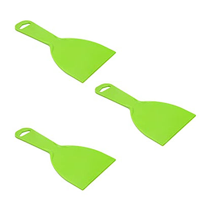 4Inch Plastic Putty Knife, 3Pcs Flexible Paint Scraper Tool for Spackling - size: 4 inch