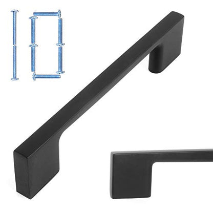 KOOFIZO 10 Pack 3-3/4 in Matte Black Cabinet Pulls, Black Drawer Handle P01 - color: Black, size: 3-3/4" CC - 10Pcs