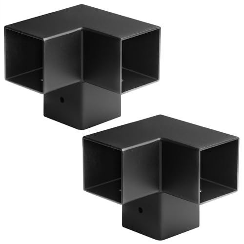 2 PCS 2" x 2" Square Tubing Connector, 3-Way Elbow Fitting