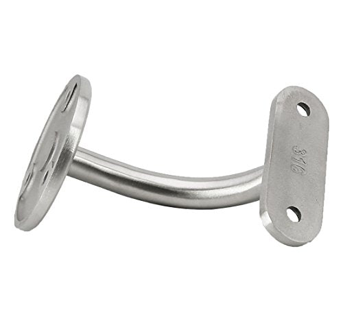 Stainless Steel 316 Grade Wall Mount Staircase Handrail Bracket for Flat Surface Square Rectangle Top Rail Tube, Satin Finish, (WB-E910FS) 2-Pack - color: Satin Finish, size: 2 Pack