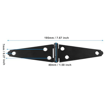 Hordion 4Pcs Strap Hinge Shed Door Hinges, 4 Inch Heavy Duty Gate Hinges - size: 4 Inch, 4Pcs