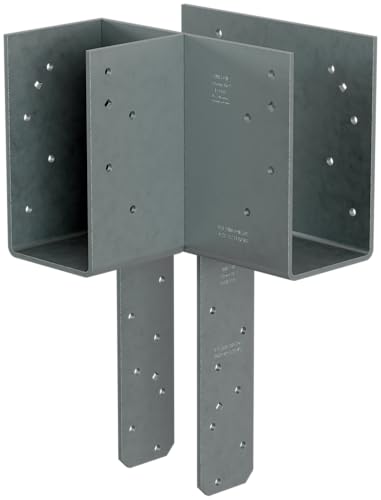 Simpson Strong-Tie ECCLLQ444SDS - ECCLLQ L-Shape End Column Cap for 4X Beams & 4X Post with SDS Screws, Skewed Left Framing Bracket for Structural Support in Home Improvement Projects