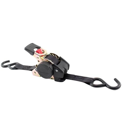 Erickson Pro Series Ratcheting Tie-Down Strap - Black, 1 in x 6 ft, 2 Pack - color: Black, size: 1in x 6ft