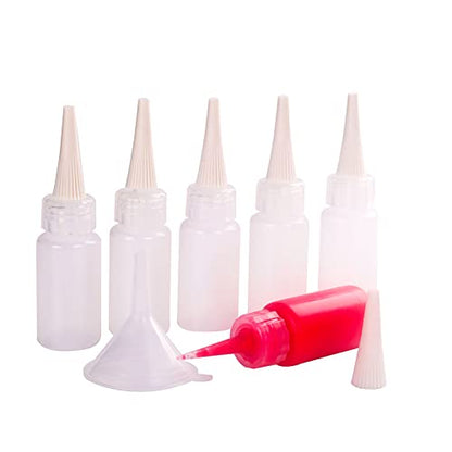 1 oz Needle Tip Squeeze Bottle with Funnel, Precision Tip Applicator Bottle