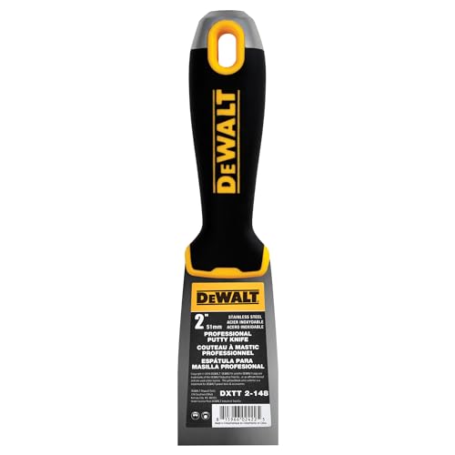 DEWALT 2" Putty Knife | Stainless Steel w/Soft Grip Handle | DXTT-2-148 - size: 2-Inch